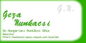 geza munkacsi business card
