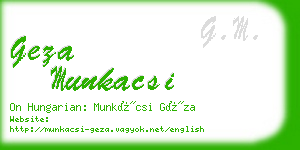 geza munkacsi business card